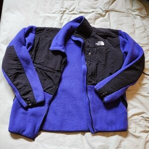 The North Face Blue and Black Fleece Jacket